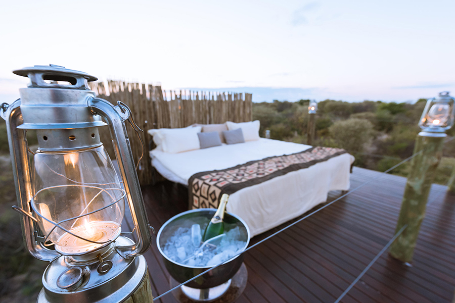 Take in the stark beauty and remoteness from the sleep-out deck.