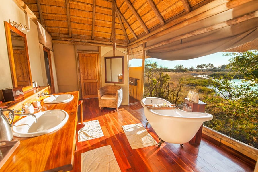 KwandoLagoonCampamento-Baño-Habitación de lujo