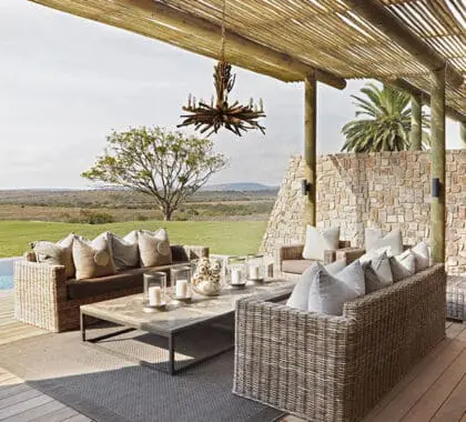 Una terraza relajante. 