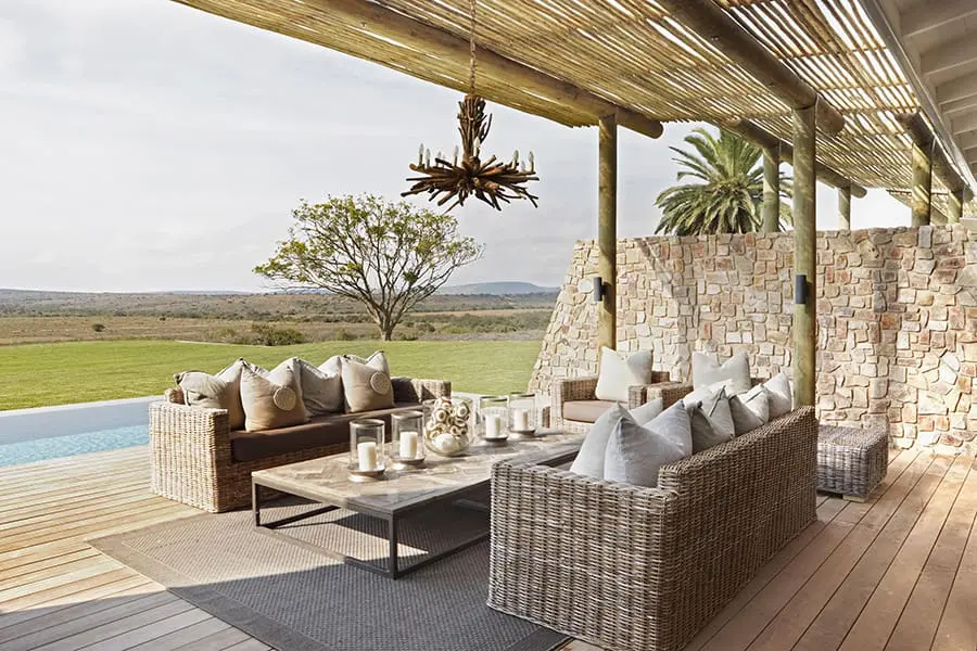 Una terraza relajante. 
