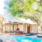 Take a dip in the swimming pool.