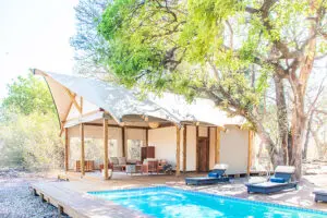 Take a dip in the swimming pool.