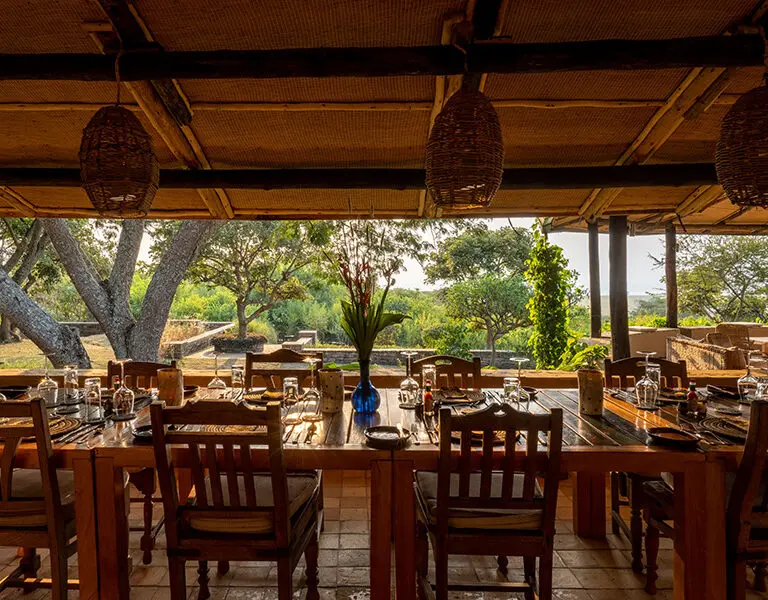 Dining with a view.