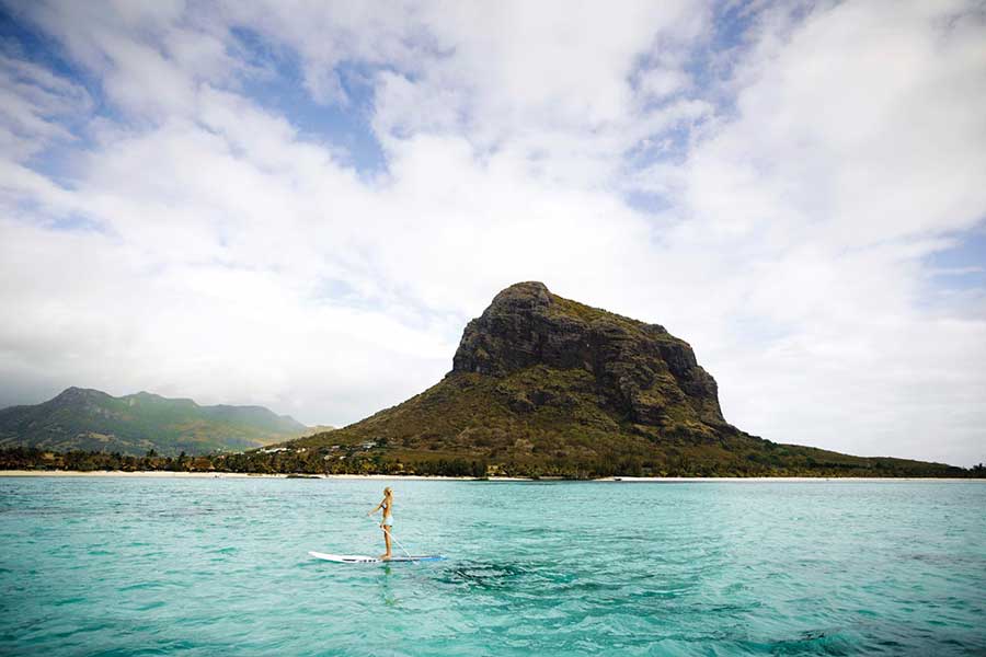 LUX Le Morne Hotel stand up paddle board.