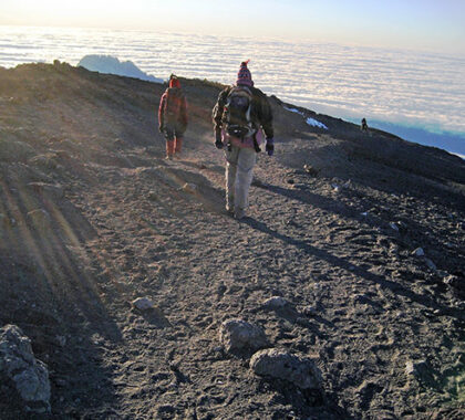 The roof of Africa! An incredible sight awaits climbers at the top of Mount Kilimanjaro.
