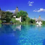 Enjoy a swim in the refreshing water of the pool.
