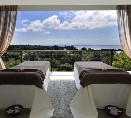 Vista desde el spa de Le-Domaine de L'Orangeraie.
