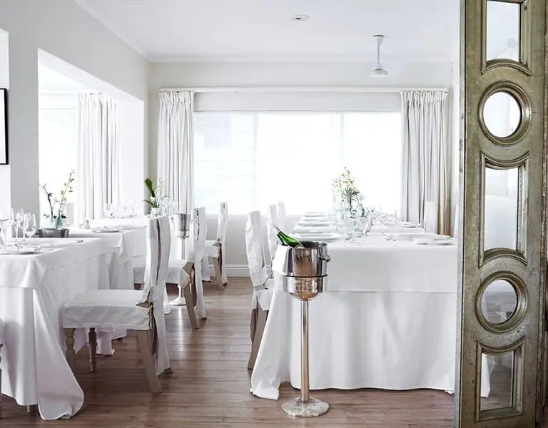 An elegant dining room.