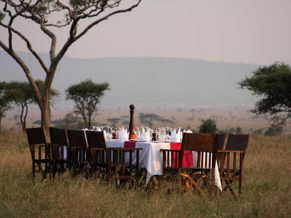 Feast on a delcious African meal beneath the wide open sky.
