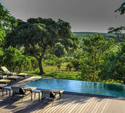 Date un chapuzón en la piscina.