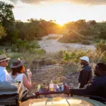 Puesta de sol en la reserva.