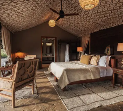 Spacious, luxury tents. 