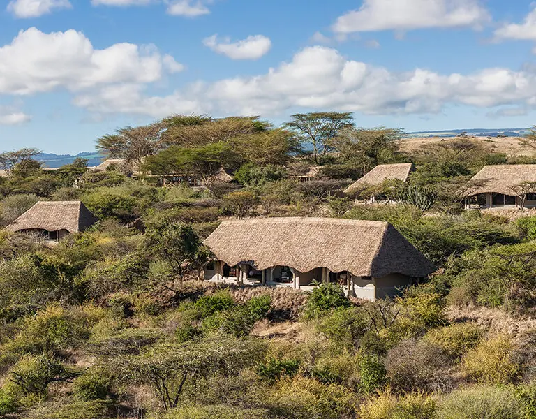 External view of the Lew Safari Camp Family Tent. 