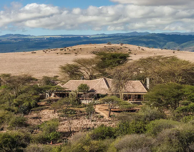 Lewa Safari Camp, perfectly positioned in the African bush. 