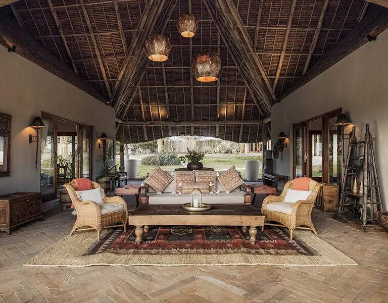 The common area at Lewa Safari Camp.