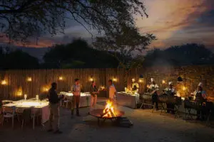 Boma dinners - a festive affair of food cooked on the fire, singing and dancing.