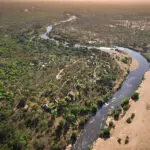 The lodge is set on the banks of the Sabie River. 