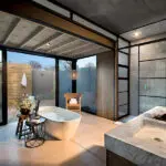 En suite bathrooms have indoor and outdoor showers.