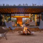 Warm and cosy by the boma.