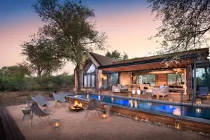 Take a refreshing evening dip in the pool.