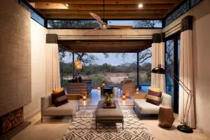 Relax in the lounge area.