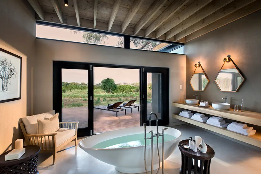 LionSandsRiverLodge-Baño-Habitación de lujo