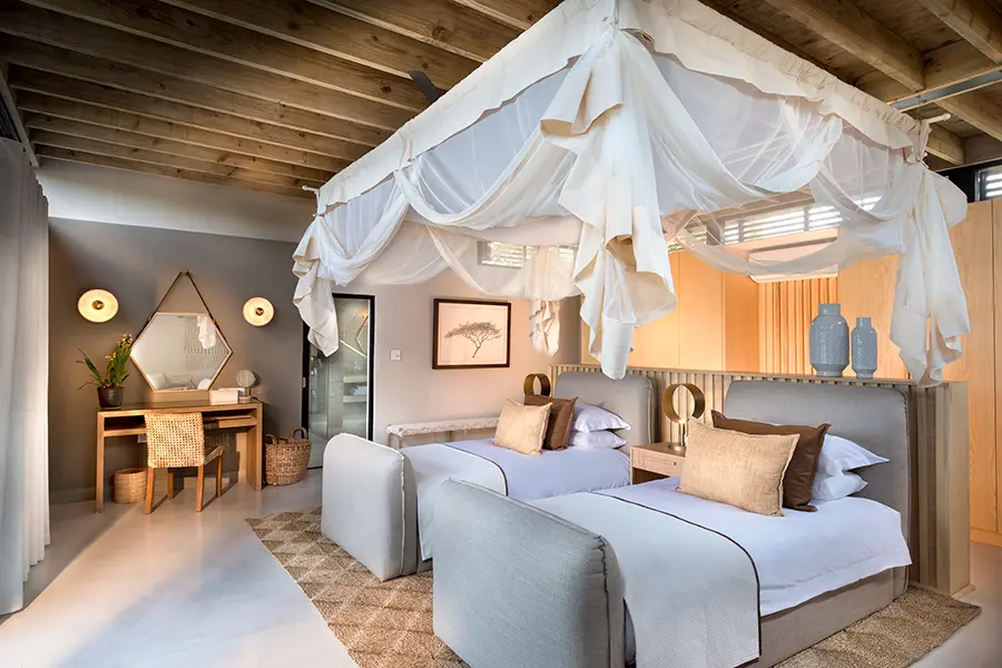 LionSandsRiverLodge-Dormitorio superior-Cama doble