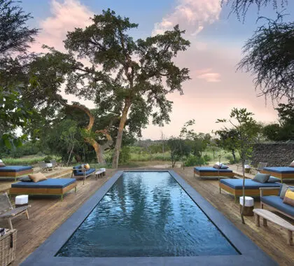 Piscina del Lion Sands River Lodge.