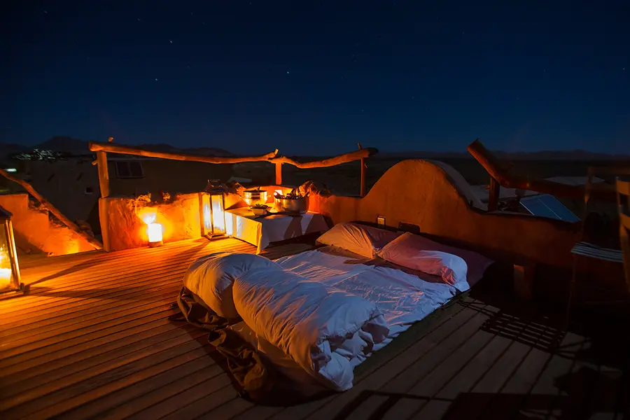 Stargaze in the comforting sky bed.
