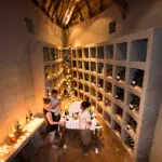 Excellent wine from the underground wine cellar.