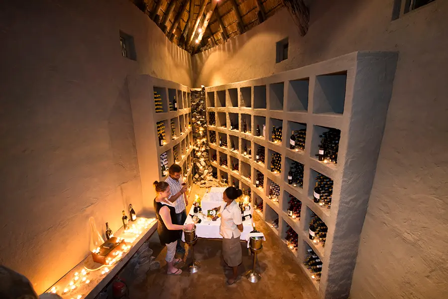 Excellent wine from the underground wine cellar.