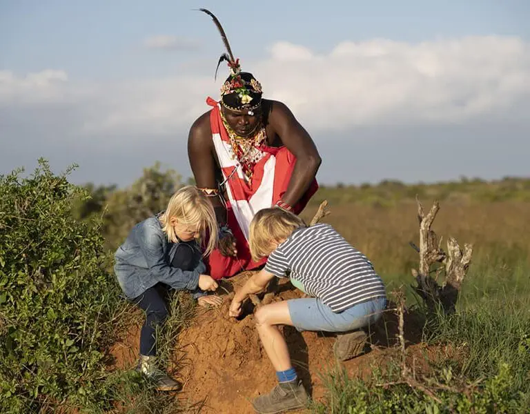 Child-friendly bush walks are a fantastic way for kids to learn interactively about the small details of the bush, such as examine ant mounds or learn tracking.