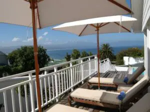 Relax on the deck in a day bed an d appreciate a great view.