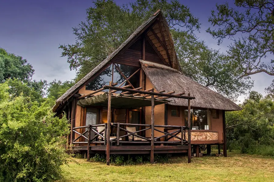 The suites at Lukimbi have a spacious lounge area and outdoor deck.
