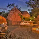 The unique boma at Lukimbi.