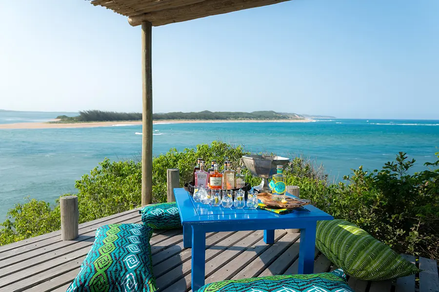 It's cocktail hour, and what a spot for it.
