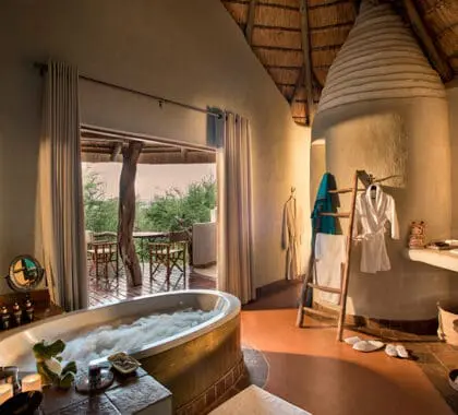 Cuarto de baño en el Madikwe Safari Lodge.