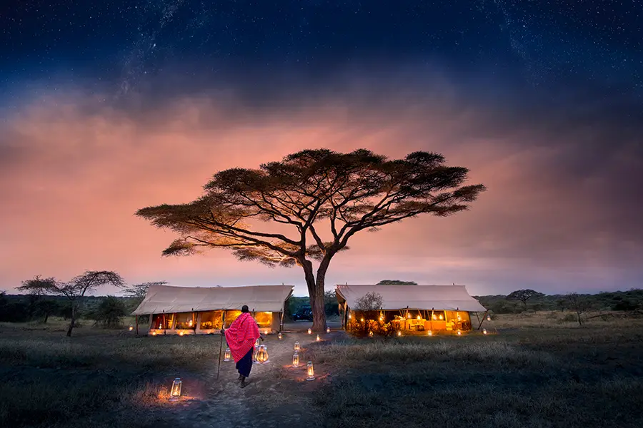 La zona principal de Serengeti Under Canvas,