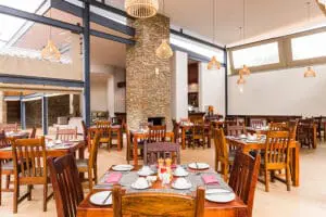 Indoor dining hall.