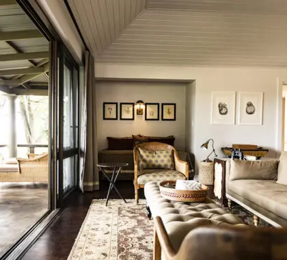 Su salón y veranda privados 