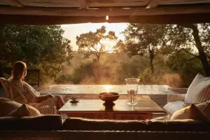Golden hour views from the Royal Suite.