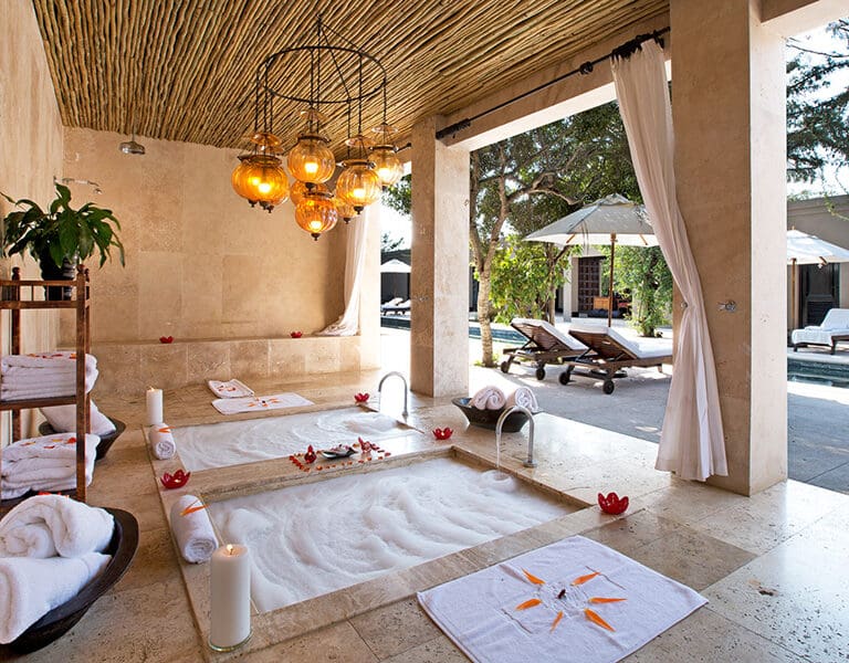 A luxurious soak at the Royal Waters Spa.