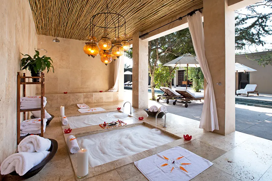 A luxurious soak at the Royal Waters Spa.