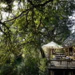 The lodge deck.