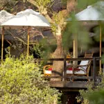 Relax on the lodge deck.