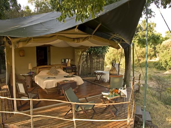 The well spaced tents are based on a forested bend of the Talek River which offers a beautiful view