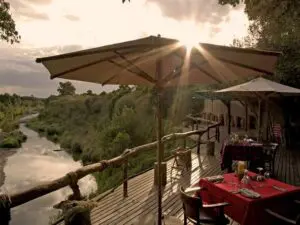 Incredible sunsets can be seen from the deck while enjoying your dinner