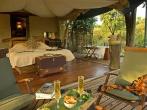 Enjoy the peaceful nature with a glass of wine on your private deck