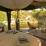 The spacious and well designed bedroom gives the visitors a feeling of being close to nature