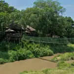 The walkway at Mara Intrepids offers beautiful views of the river and surrounding landscape.